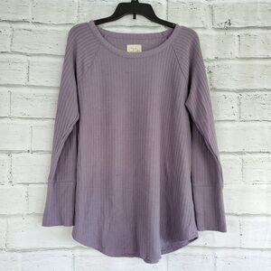 Chaser waffle knit long sleeve shirt
